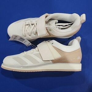 8.5 adidas Powerlift 5 Weightlifting Shoes Men’s Off White Sandstone IH8239